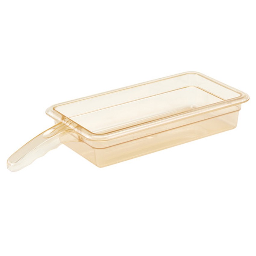 Cambro - H-Pan 1/3 Size Amber High Heat Plastic Food Pan - 6 per box
