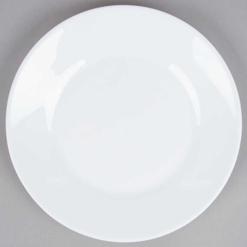 Arc Cardinal - Opal Restaurant White 9 3/8 in. Lunch Plate - 24 per box