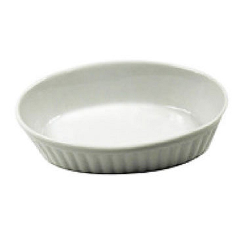 Atelier Du Chef - 9 oz. White Ceramic Oval Baking Dish