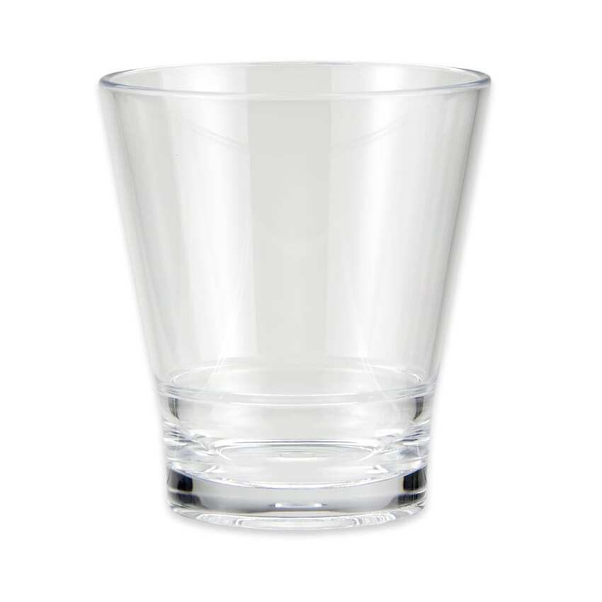 Get Melamine - 12 oz. Clear Plastic Rocks Glass - 24 per box