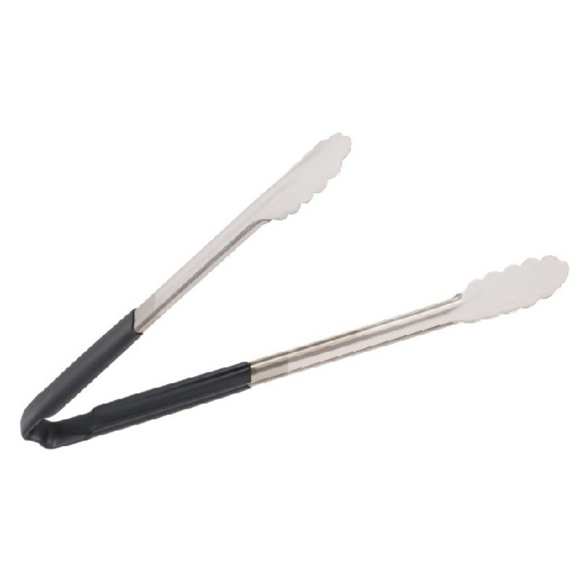 Vollrath - 16 in. One-Piece Scalloped Tongs with Black Kool-Touch Handle