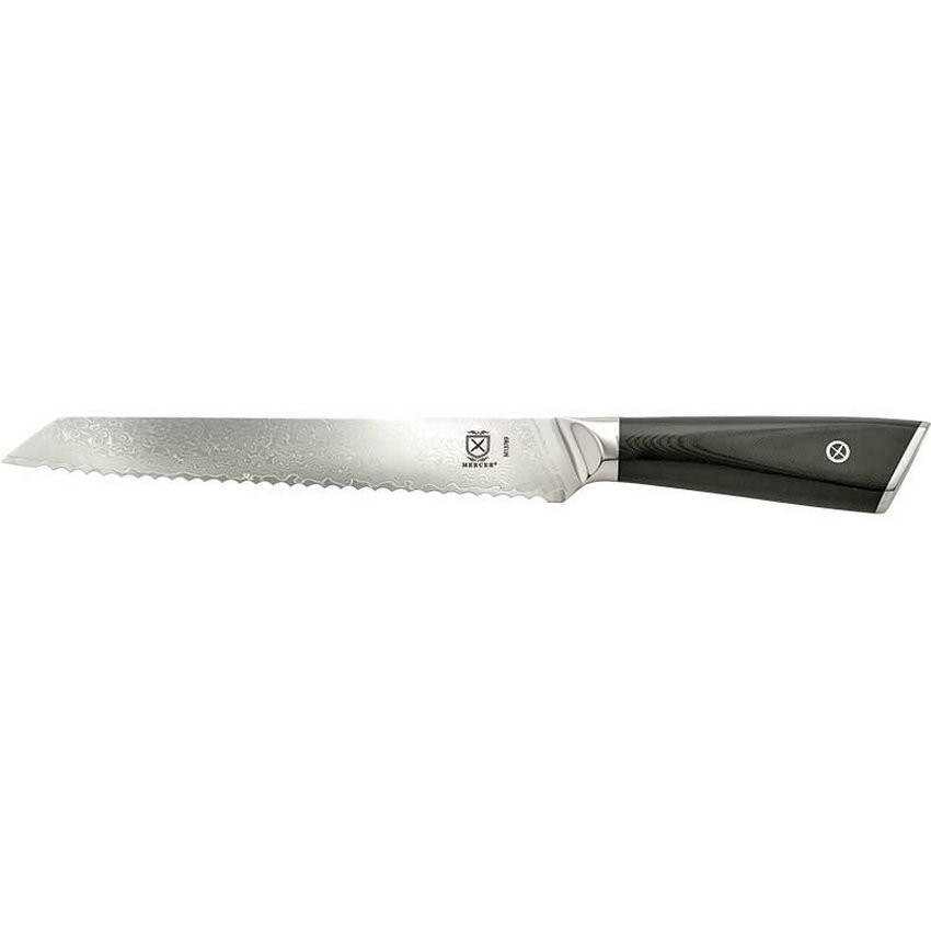 Mercer Culinary - Damascus 8 in. Serrated Bread Knife with Ergonomic G10 Handle