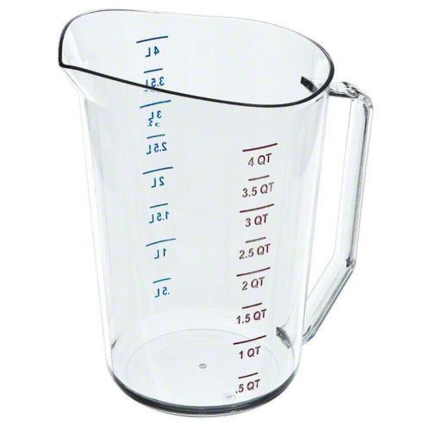 Cambro - Camwear 4 Qt. Clear Polycarbonate Measuring Cup