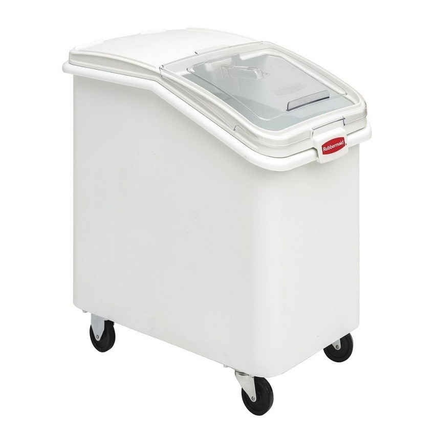 Rubbermaid - 30.8 Gallon / 490 Cup White Ingredient Storage Bin with 32 oz. Scoop