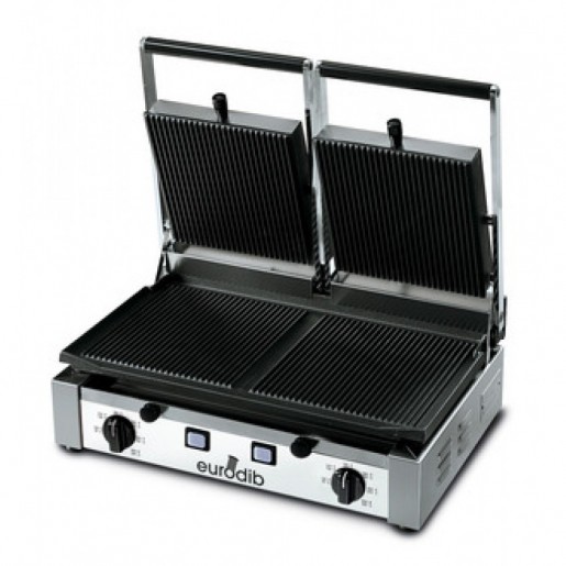 Eurodib - Double Panini Grill with Grooved Plates
