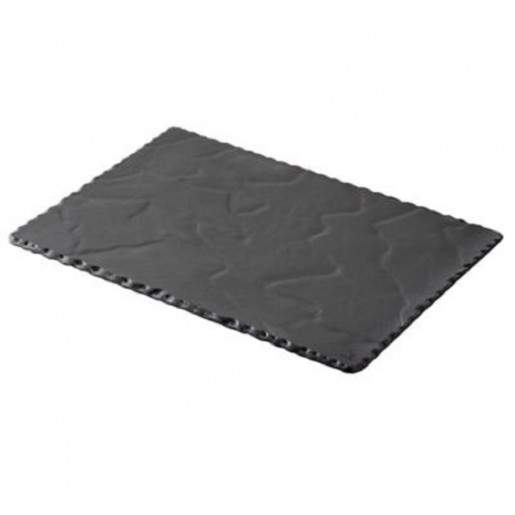 Revol - Basalt 11¾ in. X 7¾ in. Black Rectangular Platter - 6 per box