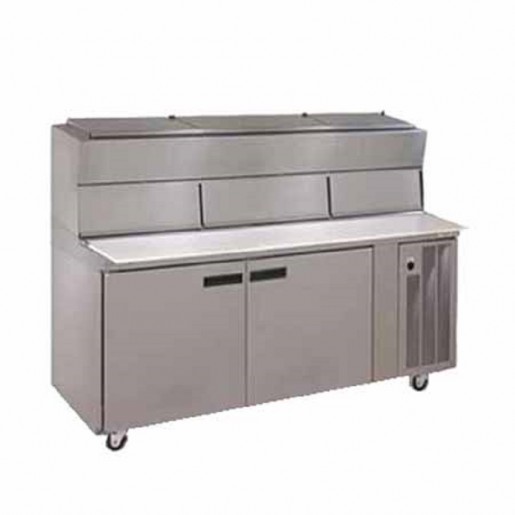 Delfield - 72 in. Refrigerated Pizza Prep Table - space for (18) 1/3 size pans