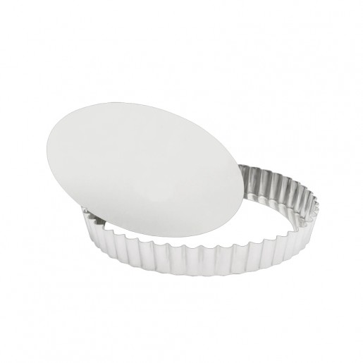 Browne - 9 1/2 in. X 1 in. Fluted Quiche Pan with Removable Bottom