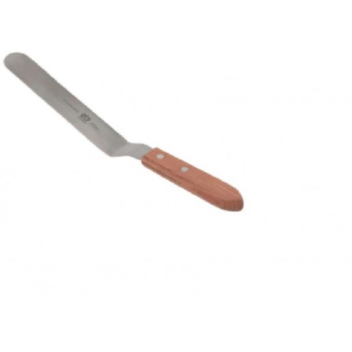 Atelier Du Chef - 7 3/4 in. Offset Icing Spatula with Wooden Handle