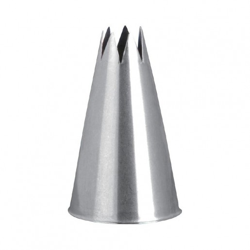 Thermohauser - 9 mm Stainless Steel Open Star Piping Tips