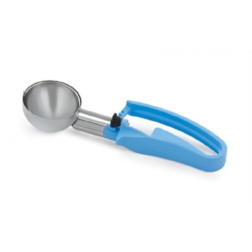 Vollrath - 2.4 oz. Right/Left-Handed Disher with Sky Blue Squeeze Handle