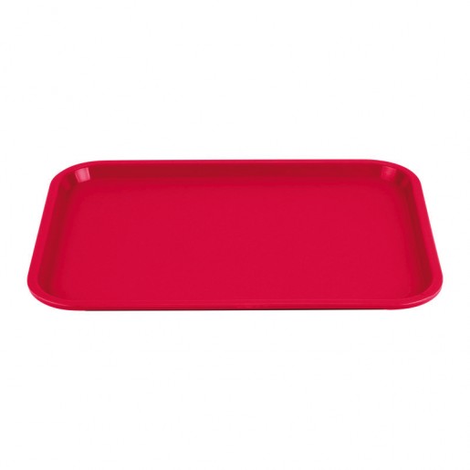 Vollrath - 12 in. X 16 in. Red Polypropylene Fast Food Tray