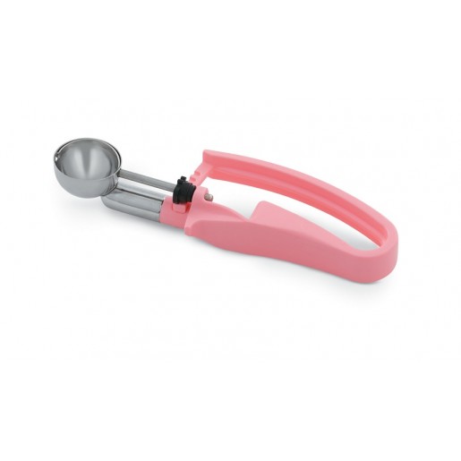 Vollrath - 0.54 oz. Right/Left-Handed Disher with Pink Squeeze Handle
