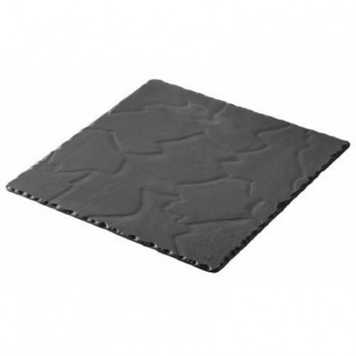 Revol - Basalt 9¾ in. Black Square Plate - 6 per box