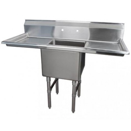 Thorinox - 24 in. X 24 in. X 14 in. Stainless Steel One Compartment Sink - 2 Drainboards