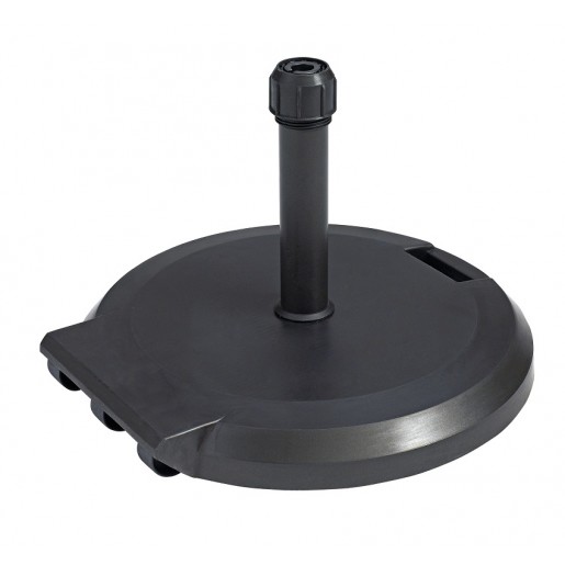 Grosfillex - 84 lb. Freestanding Umbrella Base with Wheels - Charcoal