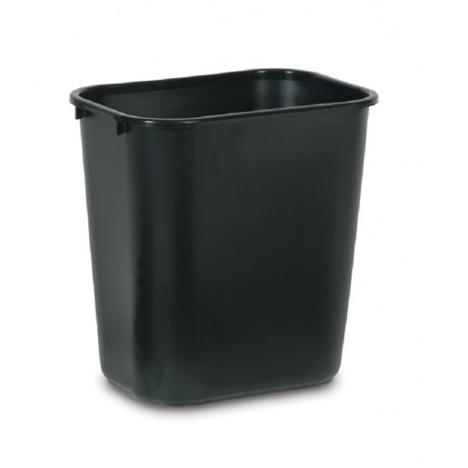 Rubbermaid - 26.6L Black Rectangular Trash Can