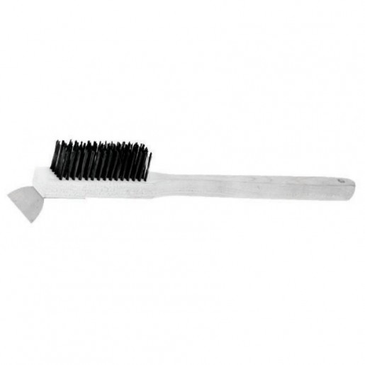 Atelier Du Chef - Steel Grill Brush and Scraper with robust 17 in. Handle