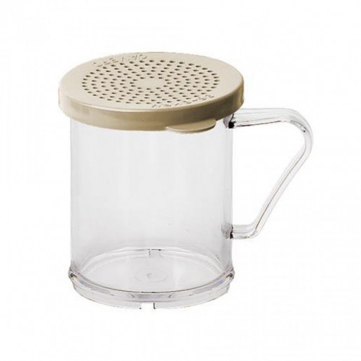 Cambro - Camwear 10 oz. Shaker for Salt or Pepper with Beige Lid