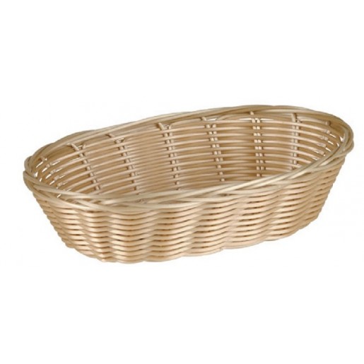Atelier Du Chef - 9 1/4 in. X 6 in. Oval Plastic Rattan Bread Basket
