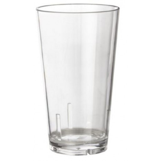 Get Melamine - 16 oz. Clear Plastic Mixing Glass - 24 per box