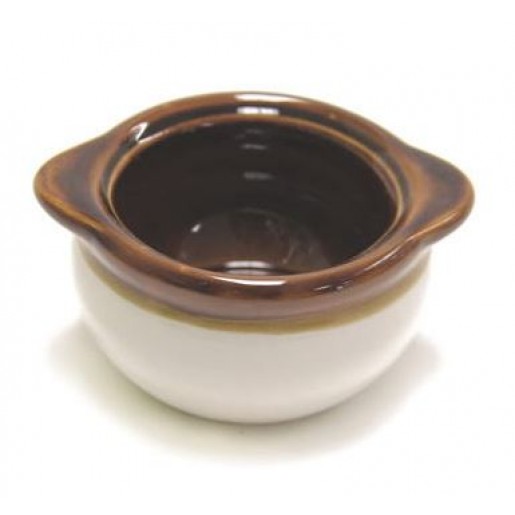 Sagetra - Oignon soup bowl 10oz ceramic caramel / ivory