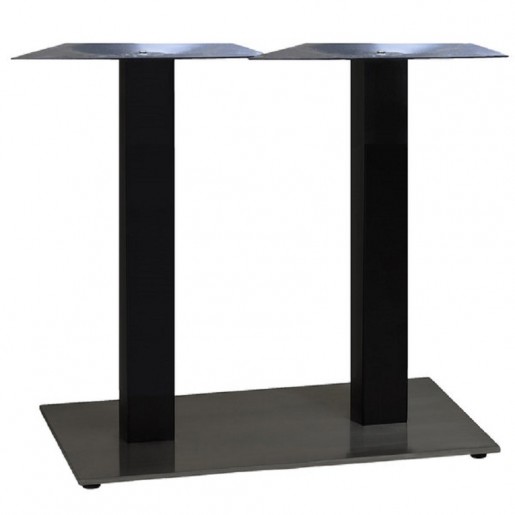 Grosfillex - Gamma 16 in. X 28 in. Lateral Dining Height Black Table Base