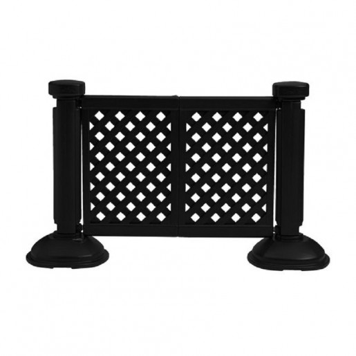 Grosfillex - 2-Panel Section of Portable Fencing - Black