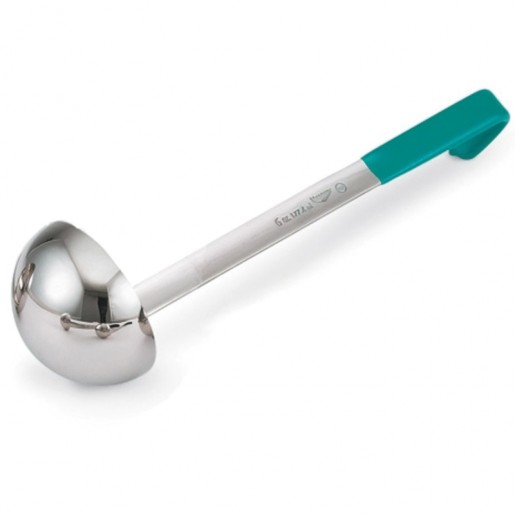 Vollrath - 6 oz. One-Piece Ladle with Teal Kool-Touch Handle