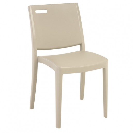 Grosfillex - Metro Linen (Beige) Side Chair