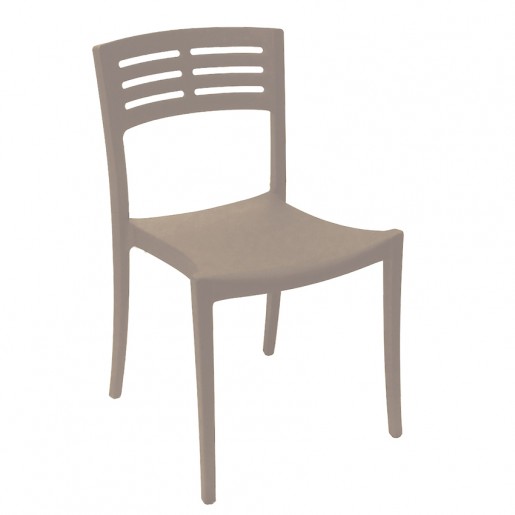 Grosfillex - Vogue French Taupe (Beige) Side Chair