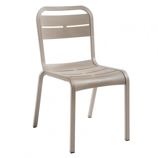 Grosfillex - Cannes French Taupe (Beige) Side Chair