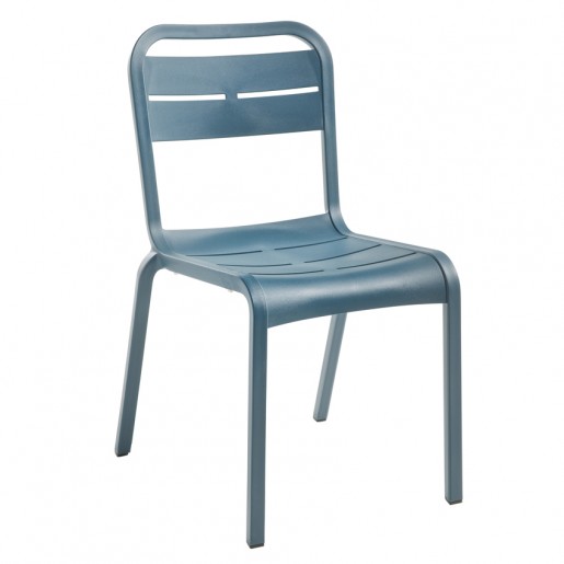 Grosfillex - Cannes Mineral Blue Side Chair