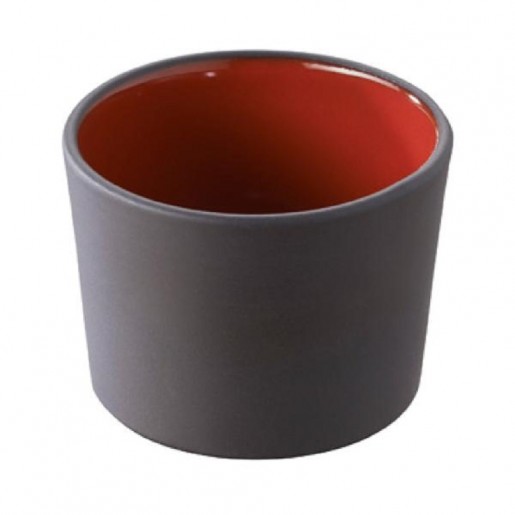 Revol - Solid 3.25 in. (5.25 oz.) Black & Red Tapas Bowl - 6 per box