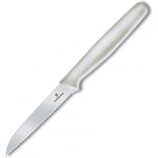 Victorinox - 3 1/4 in. White Serrated Paring Knife with Sheep's Foot