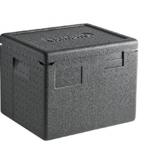 Cambro - Cam GoBox Black Half size Top Loading Insulated Food Pan Carrier - 8 inch Deep