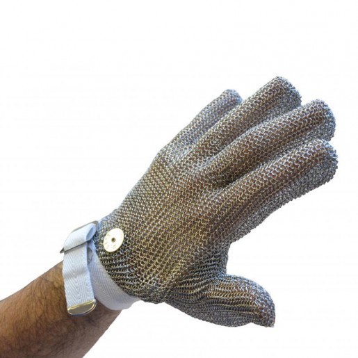 Omcan - X-Small Mesh Glove with Gray Wrist Strap