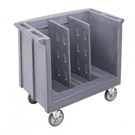 Cambro - Adjustable Grey Tray Cart with 2 Dividers
