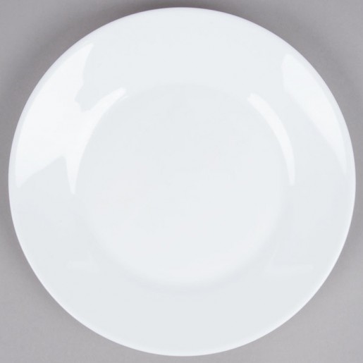 Arc Cardinal - Opal Restaurant White 9 3/8 in. Lunch Plate - 24 per box
