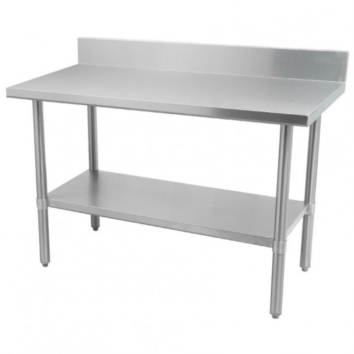 Thorinox - 30 in. X 36 in. Stainless Steel Work Table with 5 in. Backsplash