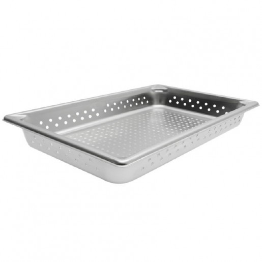 Vollrath - Super Pan V Full Size (1/1) Perforated Stainless Steel Table Pan - 2 1/2 in. Deep