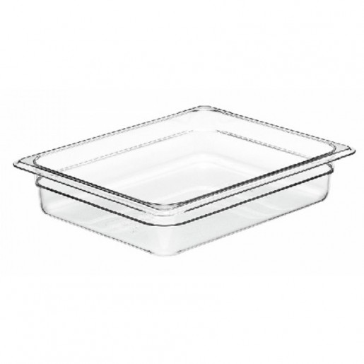 Cambro - Camwear 1/2 Size Clear Polycarbonate Food Pan - 2 1/2 in. Deep