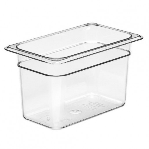 Cambro - Camwear 1/4 Size Clear Polycarbonate Food Pan - 6 in. Deep