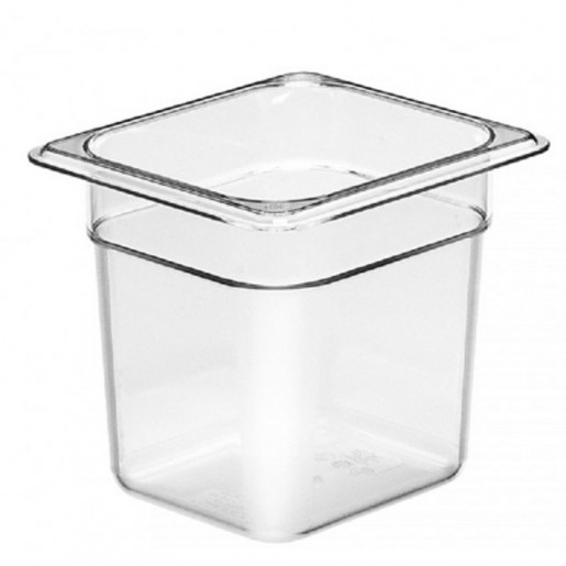 Cambro - Camwear 1/6 Size Clear Polycarbonate Food Pan - 6 in. Deep