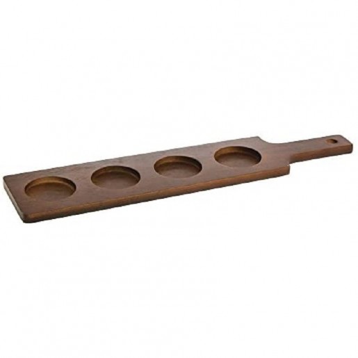 Libbey - 4-Hole Wood Tasting Paddle - 12 per box