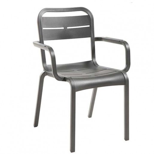Grosfillex - Cannes Charcoal Armchair
