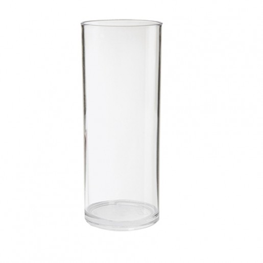 Get Melamine - Cheers 14 oz. Clear SAN Plastic Highball Glass - 24 per box