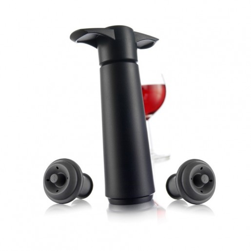 Vacuvin - Wine Pump with 2 Black Caps