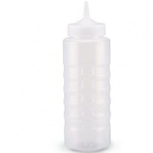 Vollrath - Traex 32 oz. Clear Single Tip Ridged Wide Mouth Squeeze Bottle