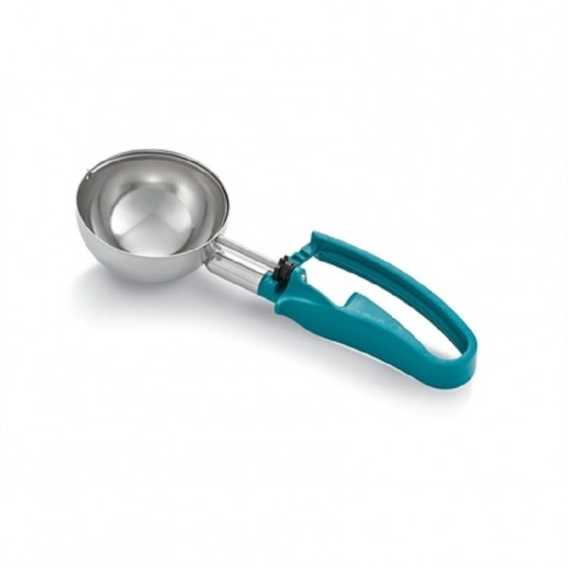 Vollrath - 6 oz. Right/Left-Handed Disher with Teal Squeeze Handle